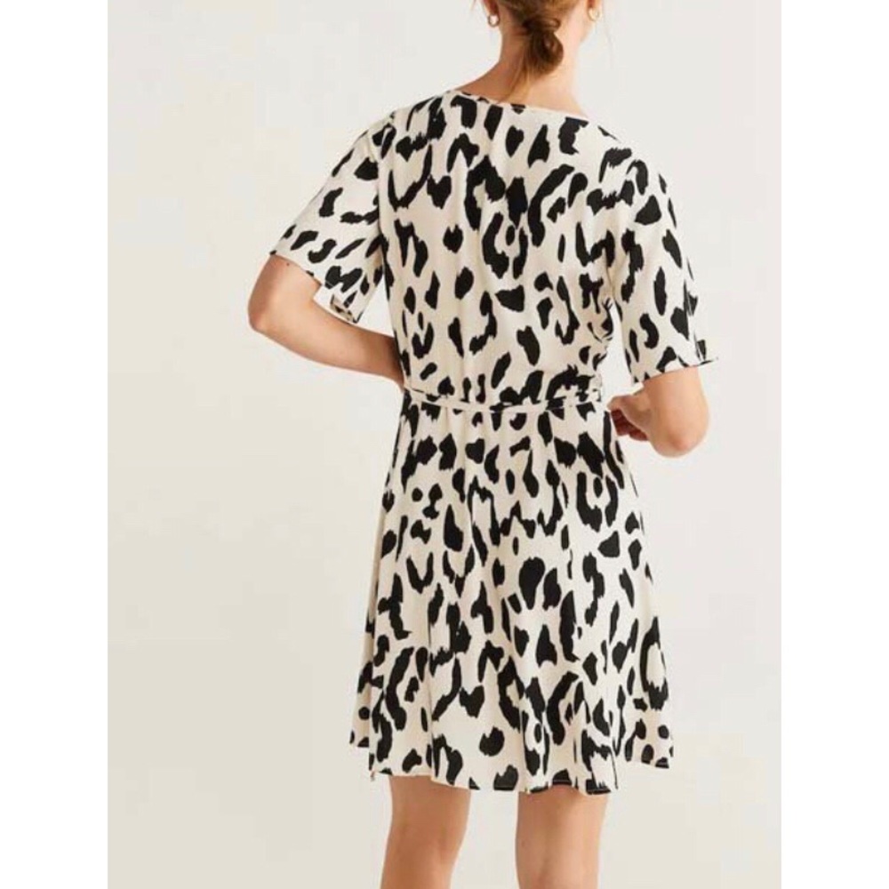 Mango Leopard Button Front Dress - Picture 2 of 4